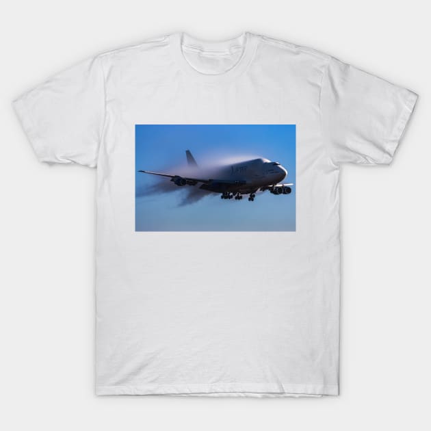 747 Dreamlifter In Vapor Cloud T-Shirt by acefox1